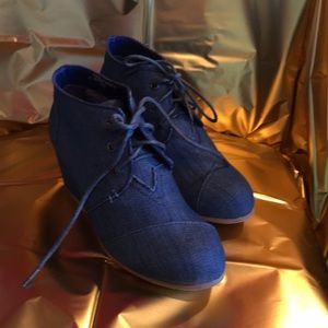 Brand New!! Bamboo denim ankle boots size 8